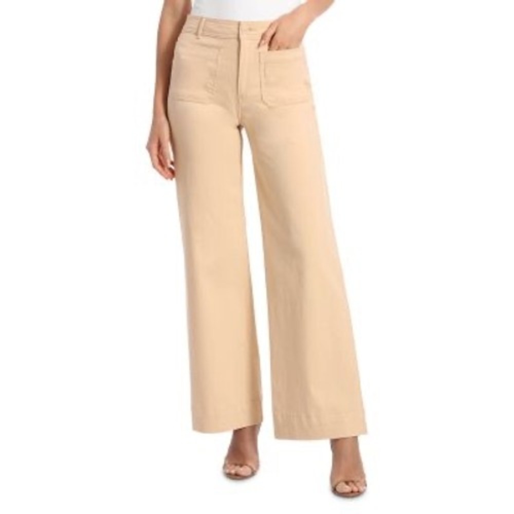 Collection B High-Rise Wide Leg Pants in Light Beige